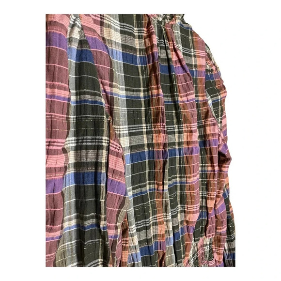 NWT Veronica Beard Olive and Pink Plaid Ruffle Destiny Dress Size 2 - Picture 12 of 12